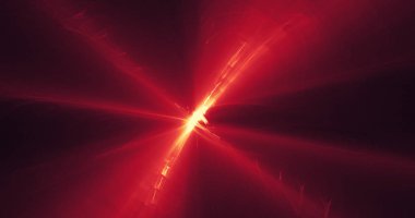 Kırmızı ve sarı soyut hatları eğrileri parçacıklar arka plan