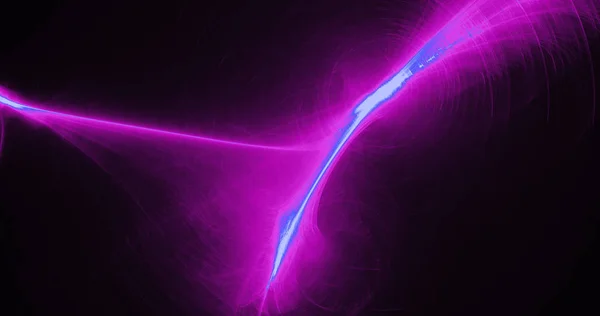 Linhas abstratas roxas e azuis Curvas Partículas Fundo — Fotografia de Stock