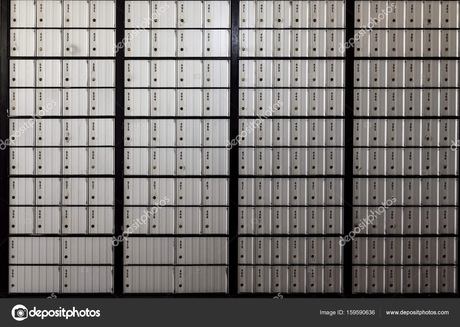 Wall Of United States Post Office Boxes Stock Photo Jeffwqc