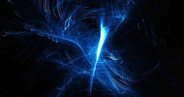 Μπλε αφηρημένες και ονειρικές γραμμές καμπύλες σωματιδίων υποβάθρου — Φωτογραφία Αρχείου