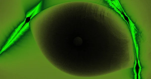 绿色的抽象线条曲线粒子背景 — 图库照片