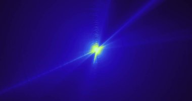 Mavi ve yeşil soyut çizgiler eğrileri parçacıklar arka plan