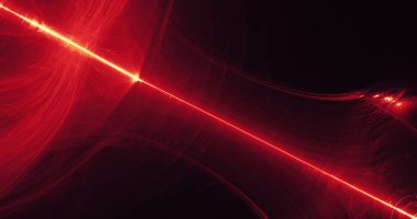 Kırmızı ve sarı soyut hatları eğrileri parçacıklar arka plan