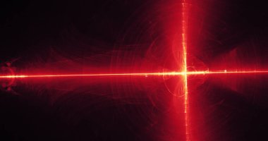 Kırmızı ve sarı soyut hatları eğrileri parçacıklar arka plan