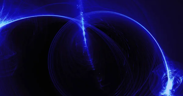 Líneas abstractas azules Curvas Partículas Fondo —  Fotos de Stock
