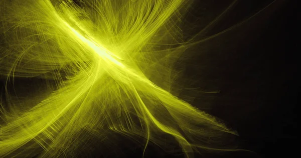 Κίτρινο αφηρημένες και ονειρικές γραμμές καμπύλες σωματιδίων υποβάθρου — Φωτογραφία Αρχείου