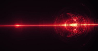 Kırmızı ve sarı soyut hatları eğrileri parçacıklar arka plan