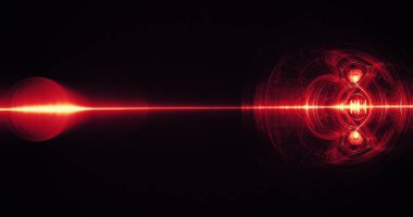 Kırmızı ve sarı soyut hatları eğrileri parçacıklar arka plan