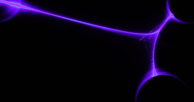 Mor mavi pembe soyut çizgi eğrileri parçacıklar arka plan