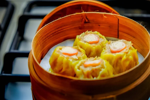 Delicious Healthy Steamed Dim Sum Chinese Oriental Cuisine — Stock Photo, Image