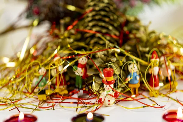 圣诞系列 礼物和装饰品 圣诞背景 摄影宁静的生活 — 图库照片