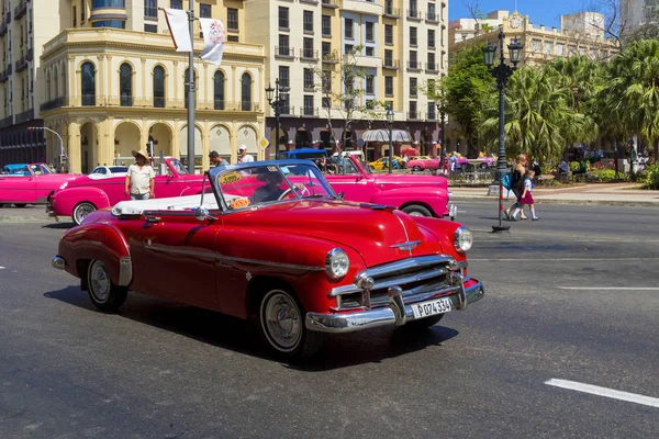 Havanna Kuba 2018 Vintage Klasszikus Amerikai Autók Teljesen Felújított Állapotban — Stock Fotó