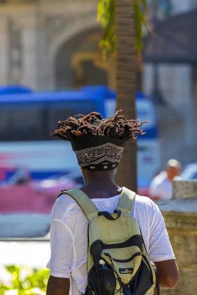 Havana Cuba Feb 2018 Unidentified People Town Neighbourhood Old Havana — Stock Photo, Image