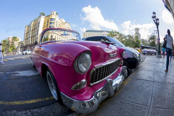 Havana Kuba 2018 Vintage Klasická Americká Auta Plně Restaurovaném Stavu — Stock fotografie