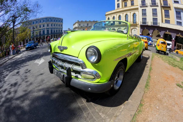 Havana Küba 2018 Klasik Klasik Amerikan Arabaları Tamamen Restore Edildi — Stok fotoğraf