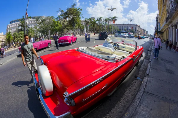 Havanna Kuba 2018 Vintage Klassiska Amerikanska Bilar Helt Återställt Skick — Stockfoto