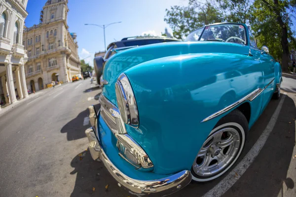 Havana Cuba 2018 Vintage Classic American Cars Fully Restored Condition — Stock Photo, Image