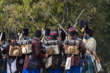 Pkozd Macaristan 29 Eylül 2019: Macaristan 'da 1848 tarihli Bağımsızlık Savaşı' nda savaşan tanımlanamayan yeniden canlandırmacılar. O savaş kazanıldı. Ama özgürlük kısa ömürlüydü.. 