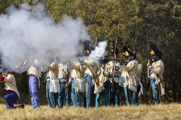 Pkozd Hongrie Sept 2019 Reconstituteurs Non Identifiés Combattant Guerre Historique — Photo