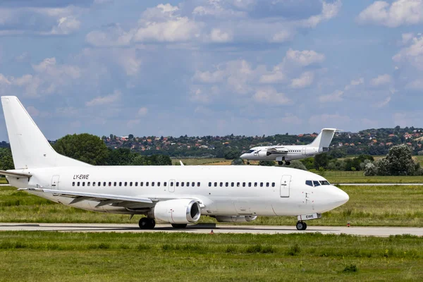 Ungern Budapest Aug 2019 Passagerarflyg Som Getjet Airline Eurowing Och — Stockfoto