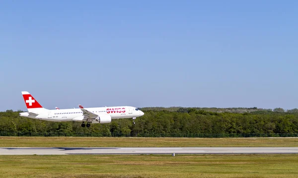 Budapest Ungern Sep 2019 Swissair Airline Airbus 320 Dyd Väg — Stockfoto