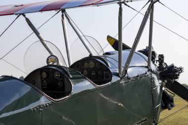 Budaors Macaristan 1 Ağustos 2019: Budaors Airshow Po-2 uçakları temiz ve uçuşa elverişli. Bu uçak yaklaşık 76 yaşında..
