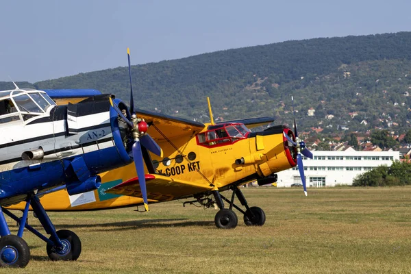Budaors Hungary Αυγ 2019 Budaors Airshow Antonov Αεροσκάφος Άριστη Κατάσταση — Φωτογραφία Αρχείου