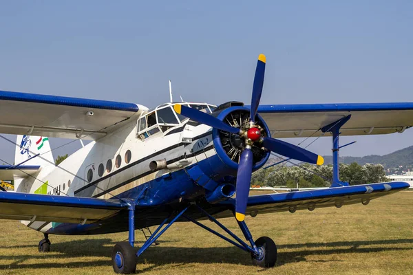 Budaors Hungary 2019年8月1日 Budaors Airshow Antonov 2飞机在薄荷状态下适航 这架飞机大约有66年历史 — 图库照片
