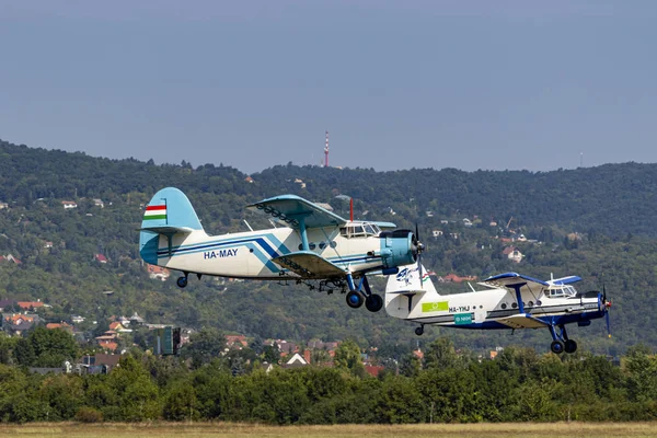 Budaors Hungria Ago 2019 Budaors Airshow Dois Aviões Antonov Estado — Fotografia de Stock