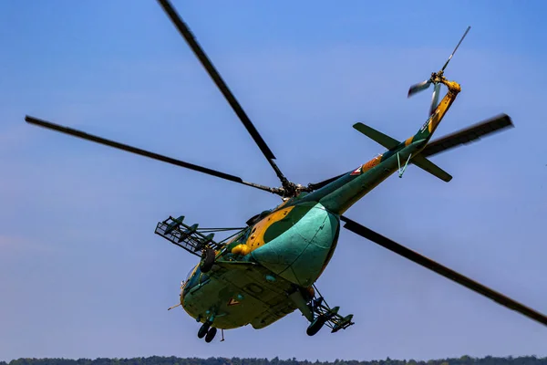 Budaors Hungary Aug 2019 Helicóptero Militar Soviético Construído Com Vagens — Fotografia de Stock