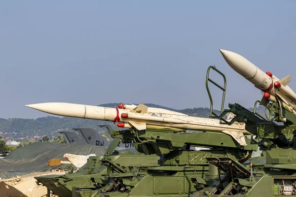 Вінтажна Радянська Ракетна Система Військовому Авіашоу — стокове фото