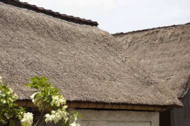 Köydeki eski ahşap ev.