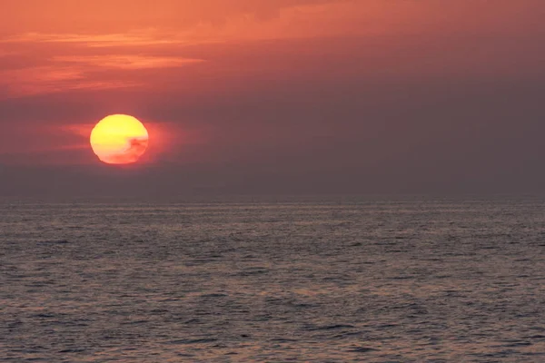 Krásný Západ Slunce Nad Mořem — Stock fotografie
