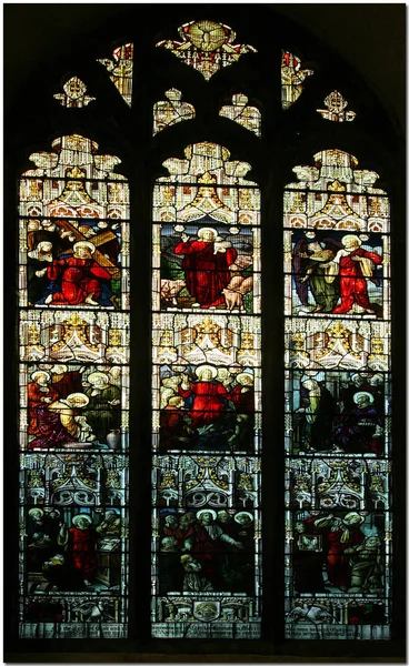Färgat Glas All Saints Church Oakham Rutland England — Stockfoto