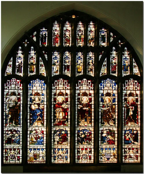 Witraże Kościele Wszystkich Świętych Oakham Rutland Anglia — Zdjęcie stockowe