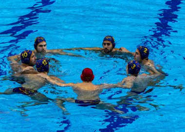 Budapeşte Macaristan 26 Ocak 2020: 34. Avrupa sutopu şampiyonası Macaristan - İspanya altın madalya. Macaristan 2020 Avrupa Şampiyonası Altın Madalyası aldı.. 