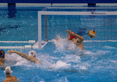 Budapeşte Macaristan 26 Ocak 2020: 34. Avrupa sutopu şampiyonası Macaristan - İspanya altın madalya. Macaristan 2020 Avrupa Şampiyonası Altın Madalyası aldı.. 