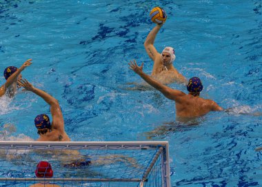 Budapeşte Macaristan 26 Ocak 2020: 34. Avrupa sutopu şampiyonası Macaristan - İspanya altın madalya. Macaristan 2020 Avrupa Şampiyonası Altın Madalyası aldı.. 