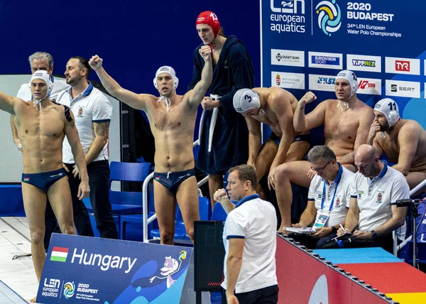 Budapest Hongrie Jan 2020 34E Championnat Europe Water Polo Hongrie — Photo