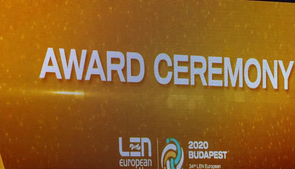 Budapest Hungary Jan 2020 European Water Polo Championship Award — стокове фото