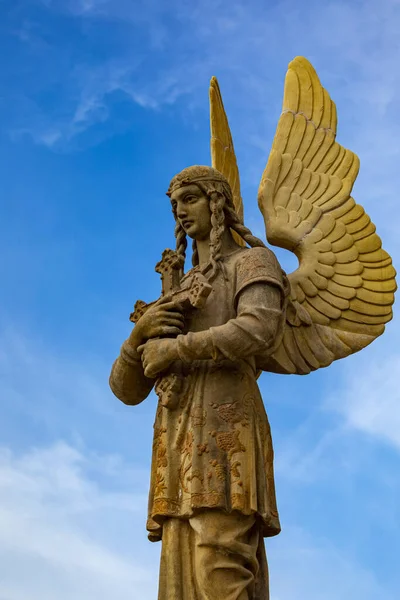 Hungary Mariakemend Feb 2020 Religious Angel Statue Medieval Catholic Church — Stock Photo, Image
