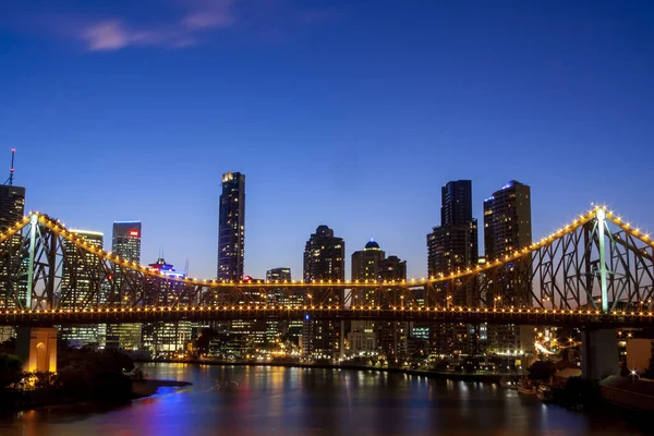 Brisbane Queensland Australië Januari 2019 Story Bridge Wolkenkrabbers Van Stad — Stockfoto