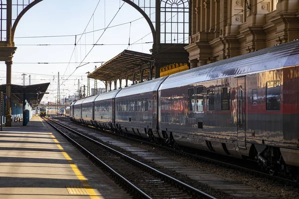 Budapest Hongarije Feb 2020 Het Keleti Treinstation Een Van Oudste — Stockfoto