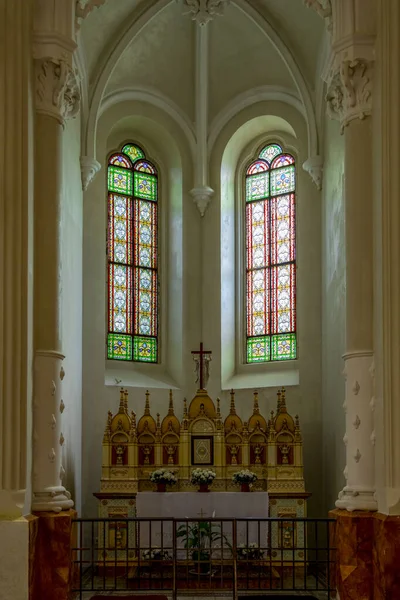 Iglesia San Laszlo Interior Con Casi Toda Decoración Por Cerámica —  Fotos de Stock