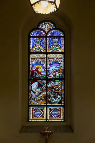 Église Saint Laszlo Intérieur Avec Presque Toute Décoration Céramique Genre — Photo