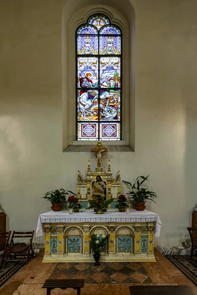 Igreja Laszlo Interior Com Quase Toda Decoração Por Cerâmica Tipo — Fotografia de Stock