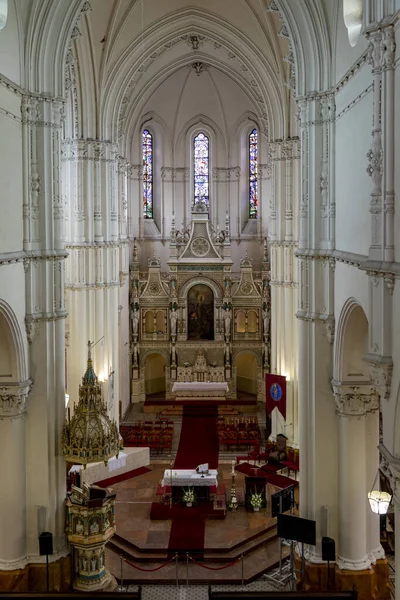 Laszlo Kyrka Interiör Med Nästan Alla Dekorationer Keramik Sådana Slag — Stockfoto