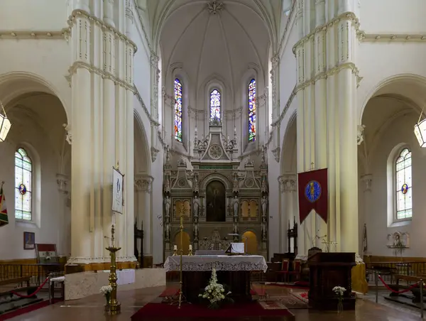 Iglesia San Laszlo Interior Con Casi Toda Decoración Por Cerámica —  Fotos de Stock