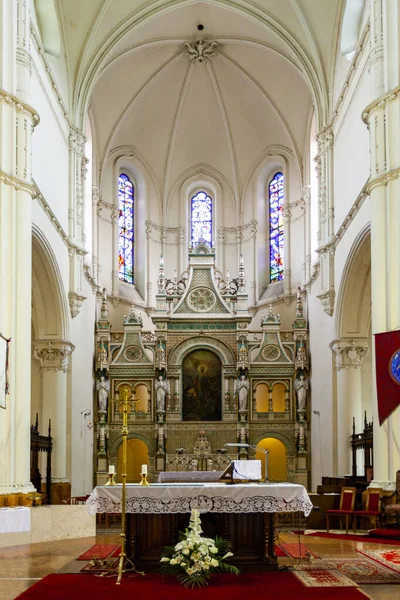 Laszlo Kyrka Interiör Med Nästan Alla Dekorationer Keramik Sådana Slag — Stockfoto