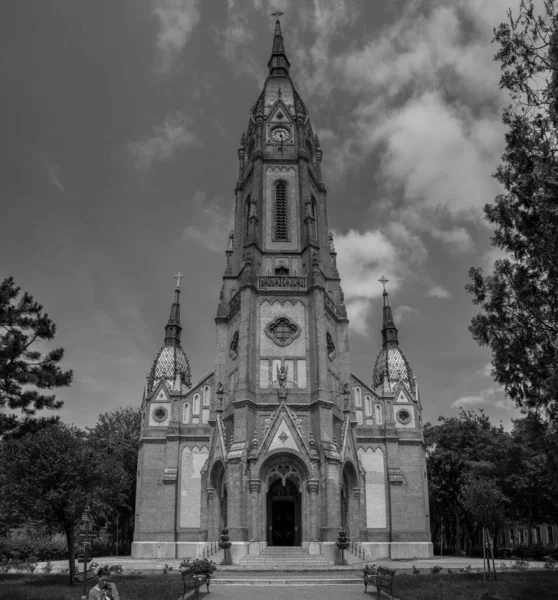 Laszlo Kilisesi Nin Dış Mimarisi Neredeyse Hepsi Seramik Ile Dekore — Stok fotoğraf
